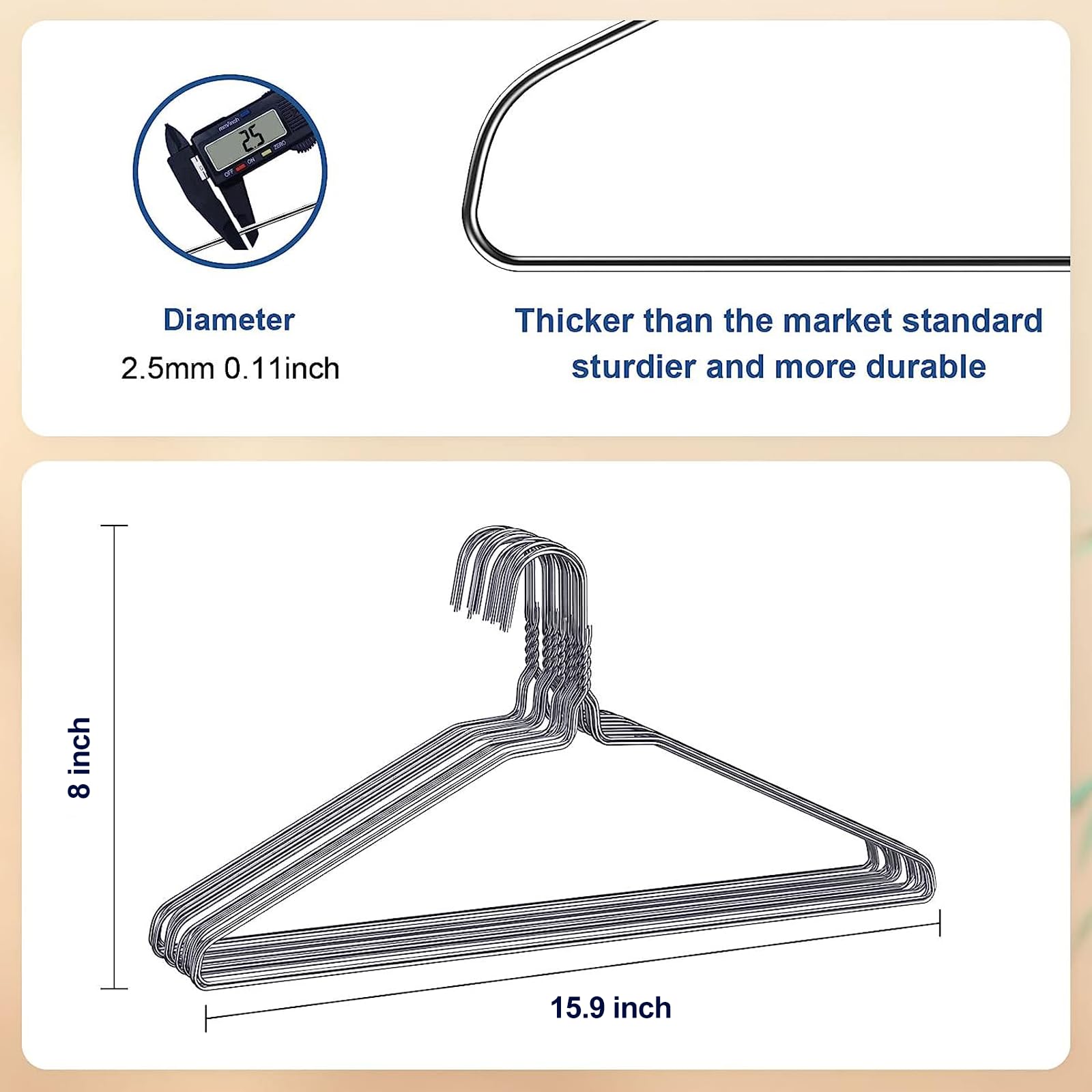 SPECILITE cintres chargés sur tringle illustrant tenue fiable