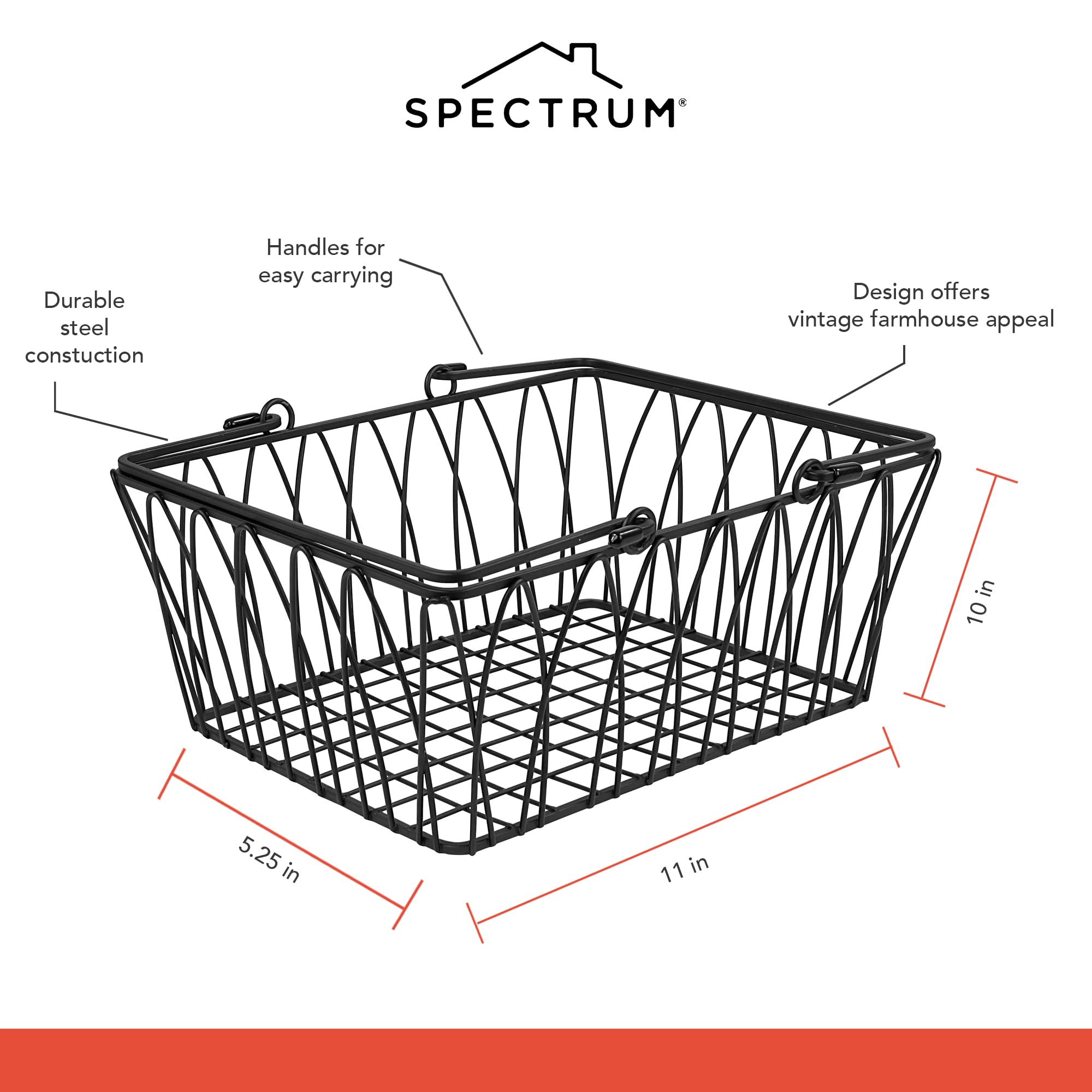 Spectrum étiquette et contenu présentés, panier ideal pour cadeaux