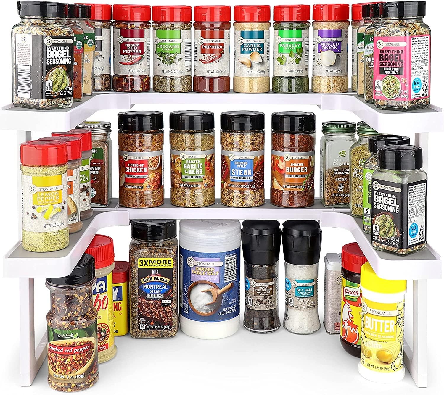 Spicy Shelf étagères empilées dans placard Spicy Shelf maximise espace