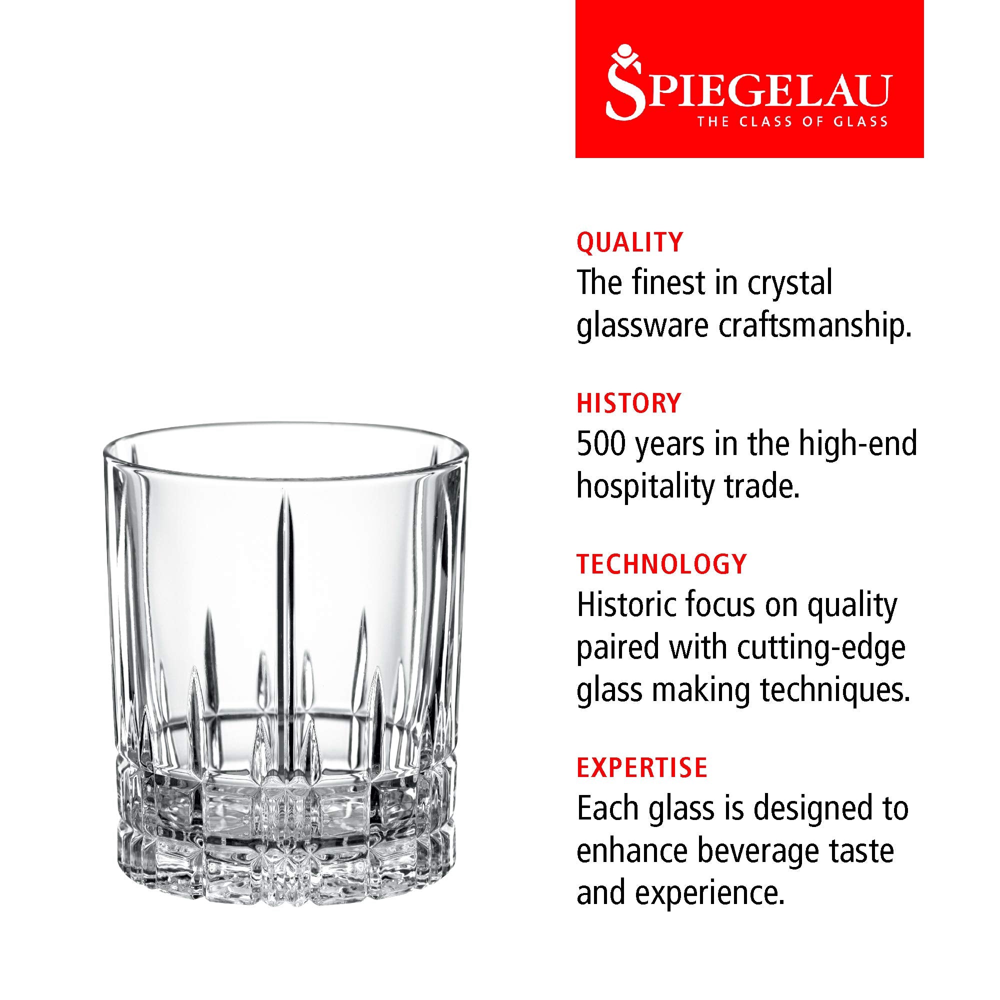 Lot de quatre verres Spiegelau Perfect Serve pour service coordonné et chic