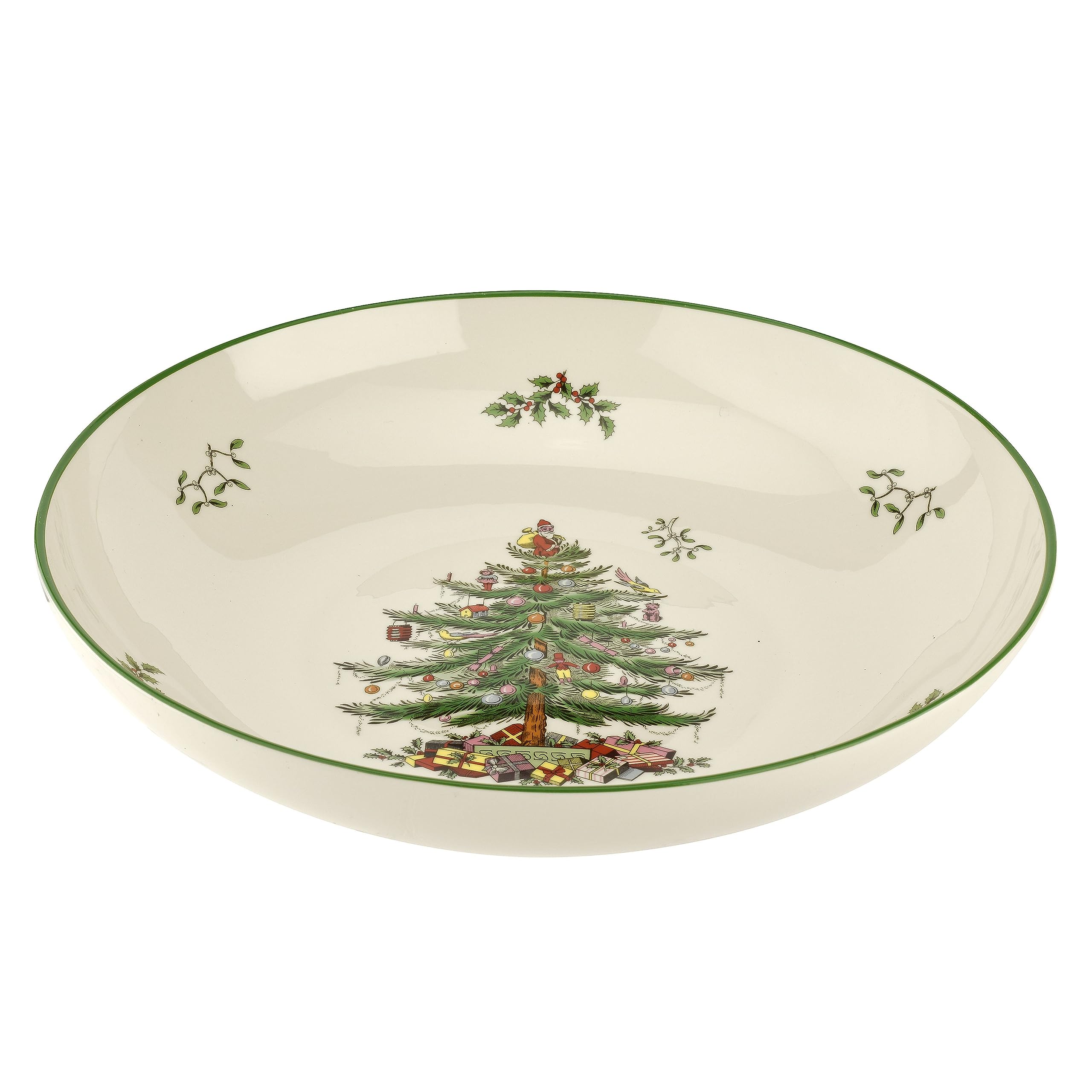 Bol Spode Christmas Tree utilisé sur table festive pour partages conviviaux