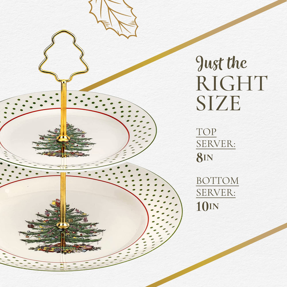 Spode détail motif sapin montrant signature Christmas Tree et charme traditionnel