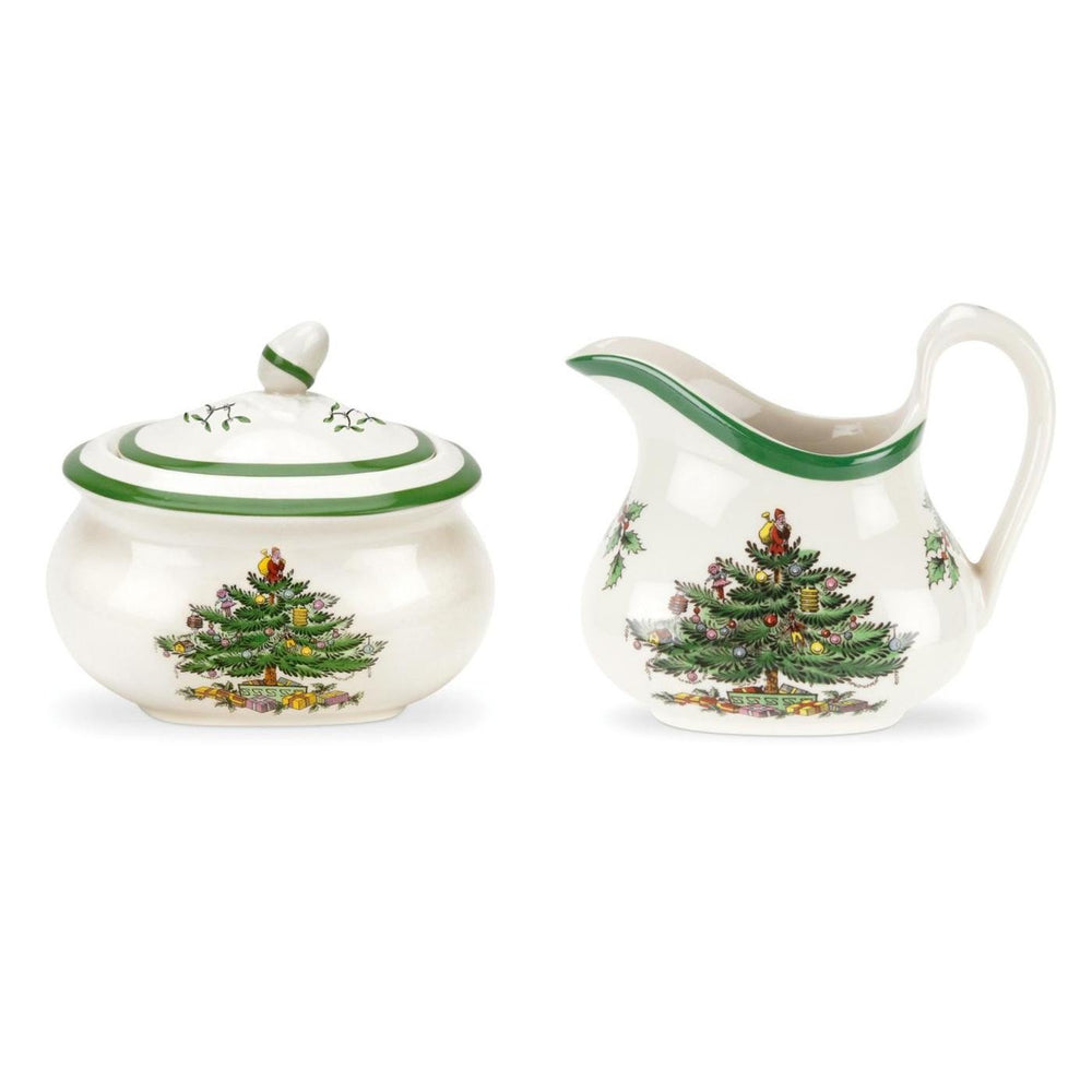 Spode bol sucre et couvercle montrant le motif Noël, apporte charme festif