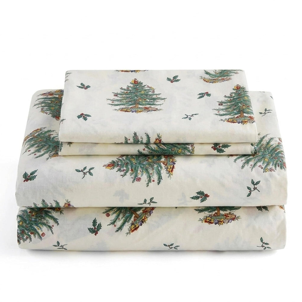 Spode parure en chambre décorée pour Noël, crée atmosphère chaleureuse