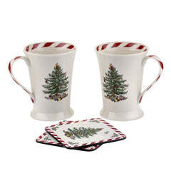 Spode ensemble tasses et sous-verres dans coffret, élégant et prêt à offrir