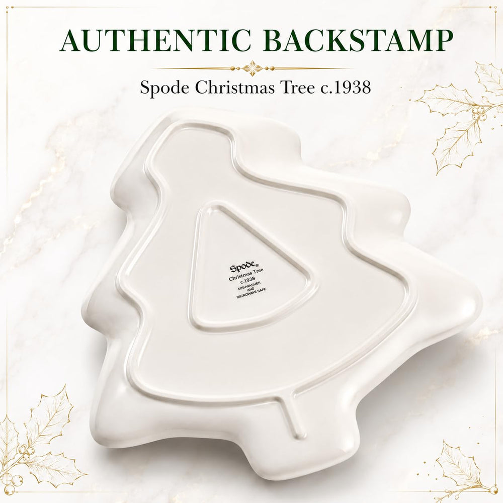 Spode plat dans décor de Noël, crée une atmosphère chaleureuse