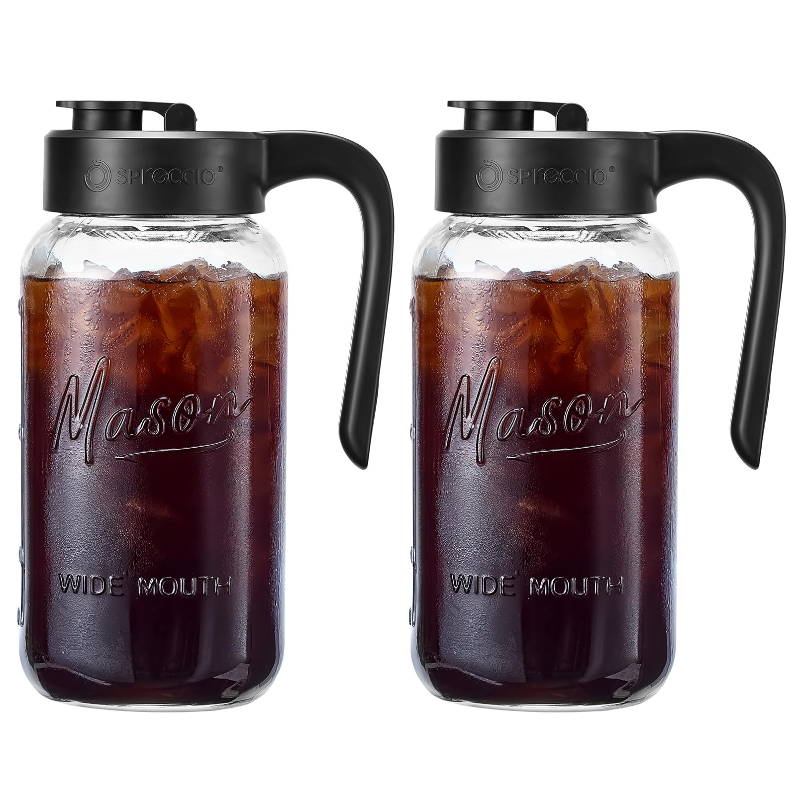 Spreccio pichet devant montrant design Mason Jar et praticité de service