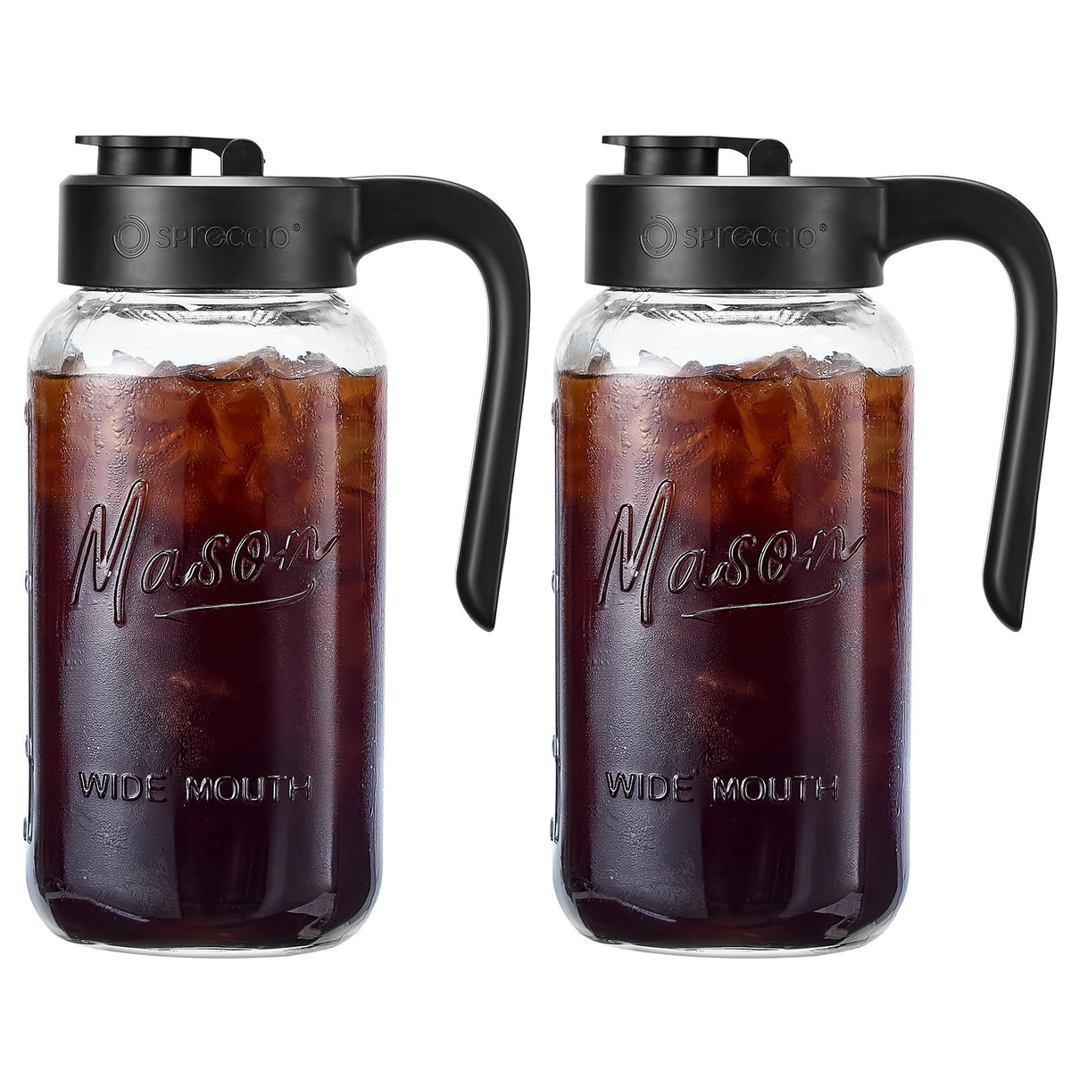 Spreccio pichet devant montrant design Mason Jar et praticité de service