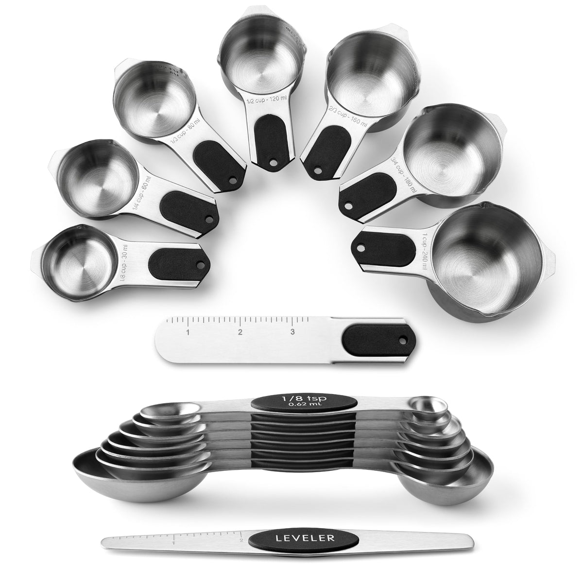 Spring Chef vue frontale de l'ensemble noir, durable et élégant