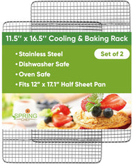 Spring Chef grille face avant montrant dimensions et finition inox durable