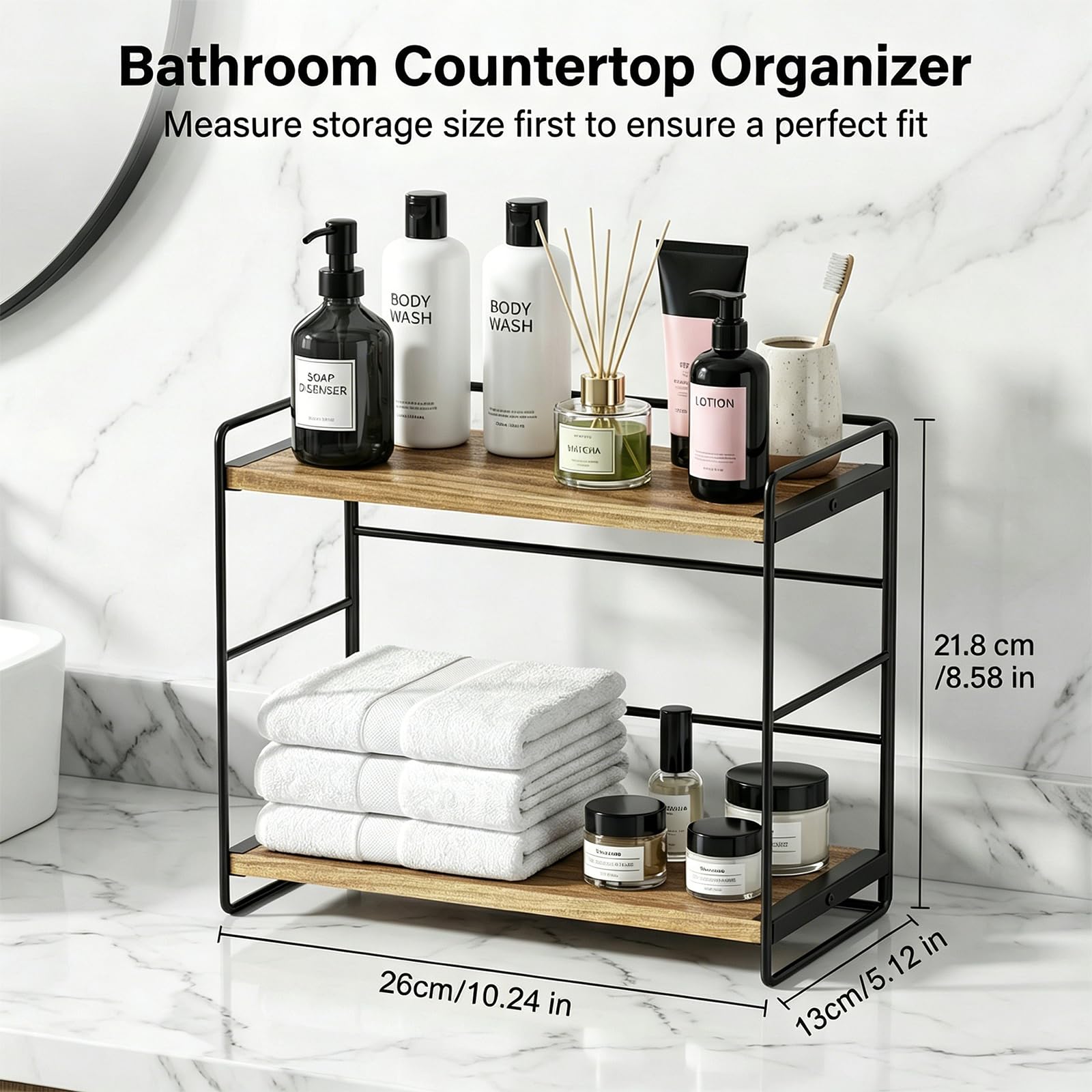 SRIWATANA rangement de salle de bain avec flacons pour ordre