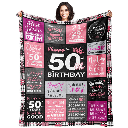 Plaid Sruemiul face avant montrant design anniversaire et confort