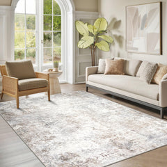 Tapis Srugn 5x7 vue avant apportant chaleur au salon et confort aux pieds