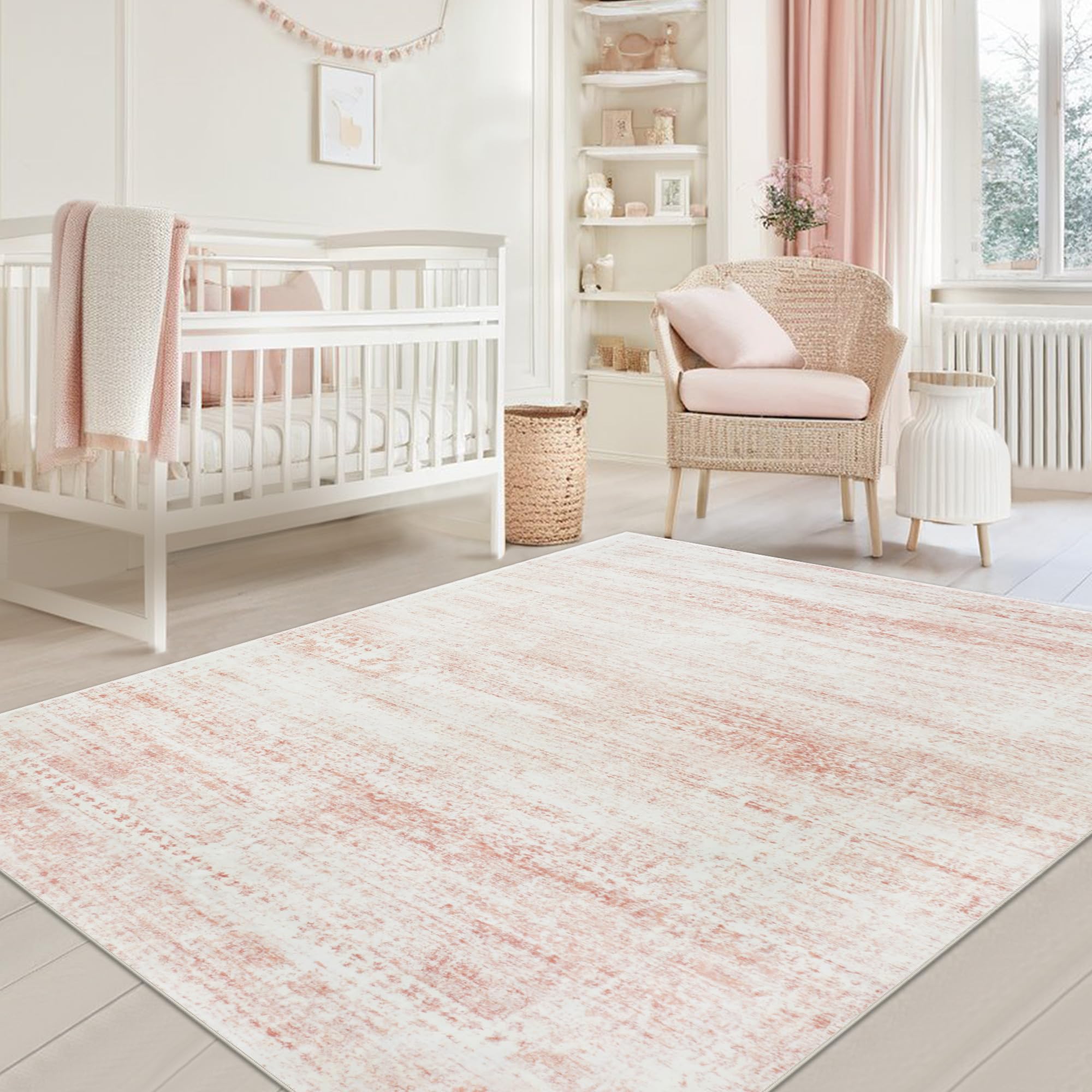 srugn tapis rose vue frontale montrant confort et élégance