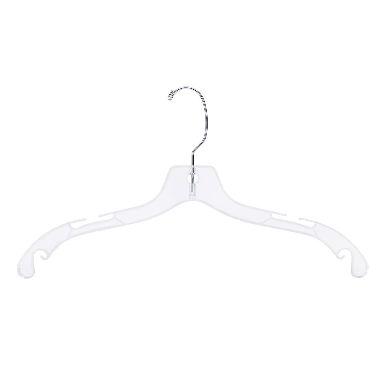 SSWBasics cintre transparent face avant montrant design discret et présentoir soigné