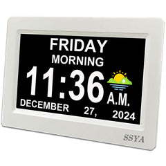 SSYA horloge devant packaging montrant lisibilité