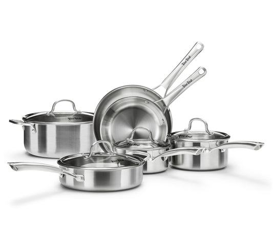 Stainless Steel Cookware Set vue d'ensemble compacte, kit polyvalent pour la cuisine
