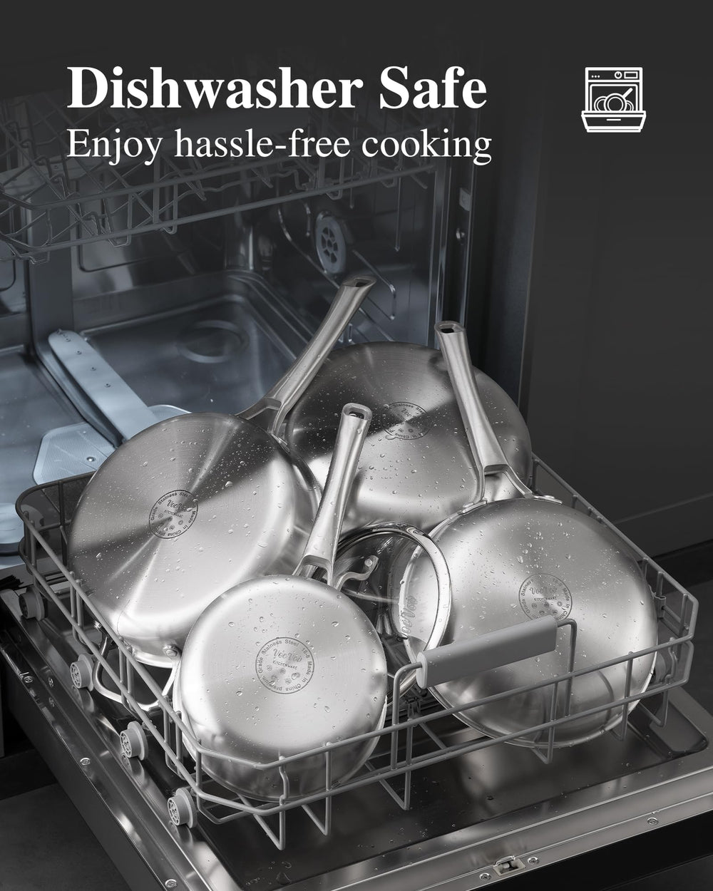 Stainless Steel Cookware Set marmite 6.1 QT en action, idéale pour soupes familiales
