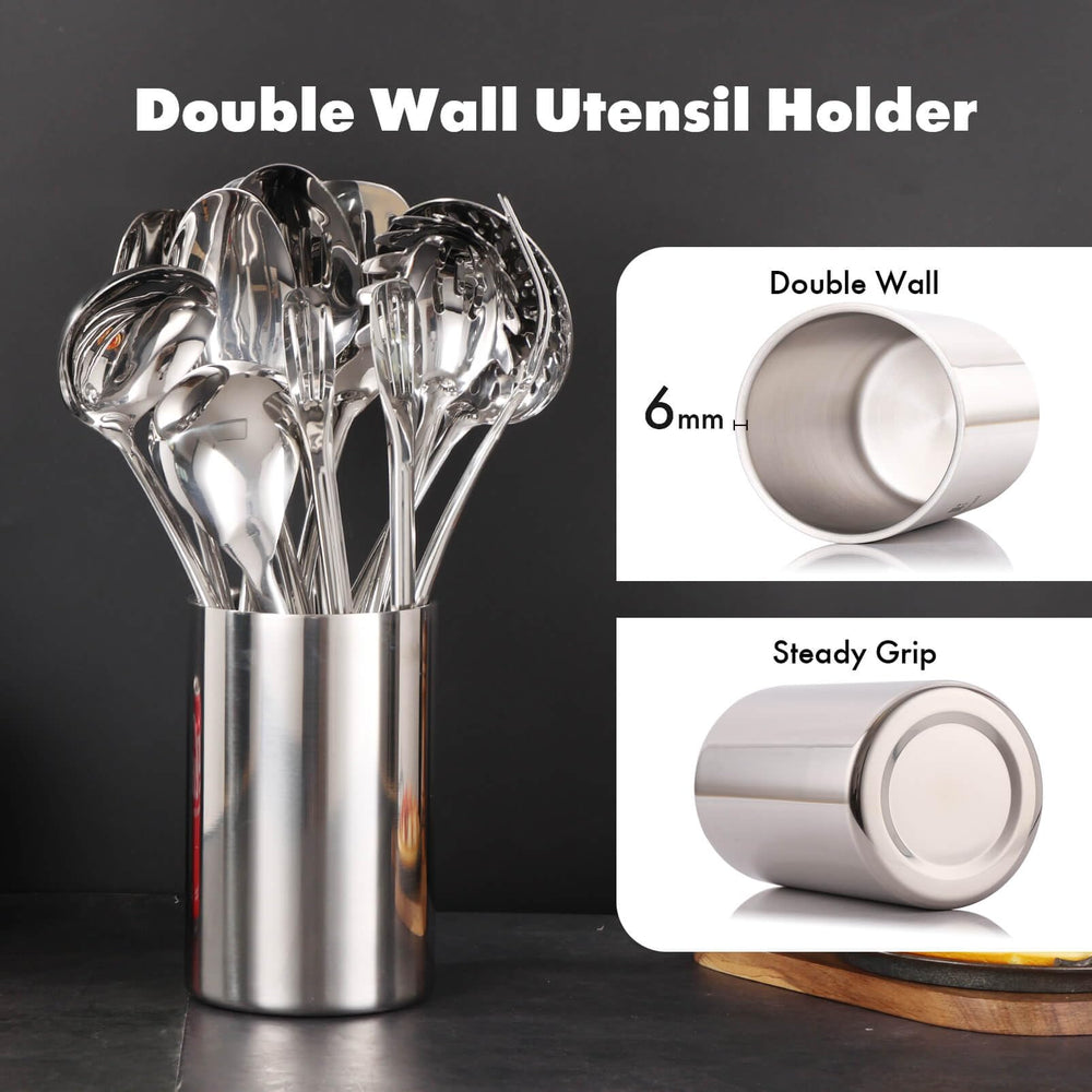 Porte-ustensiles double paroi Standcn stable et antidérapant pour rangement organisé