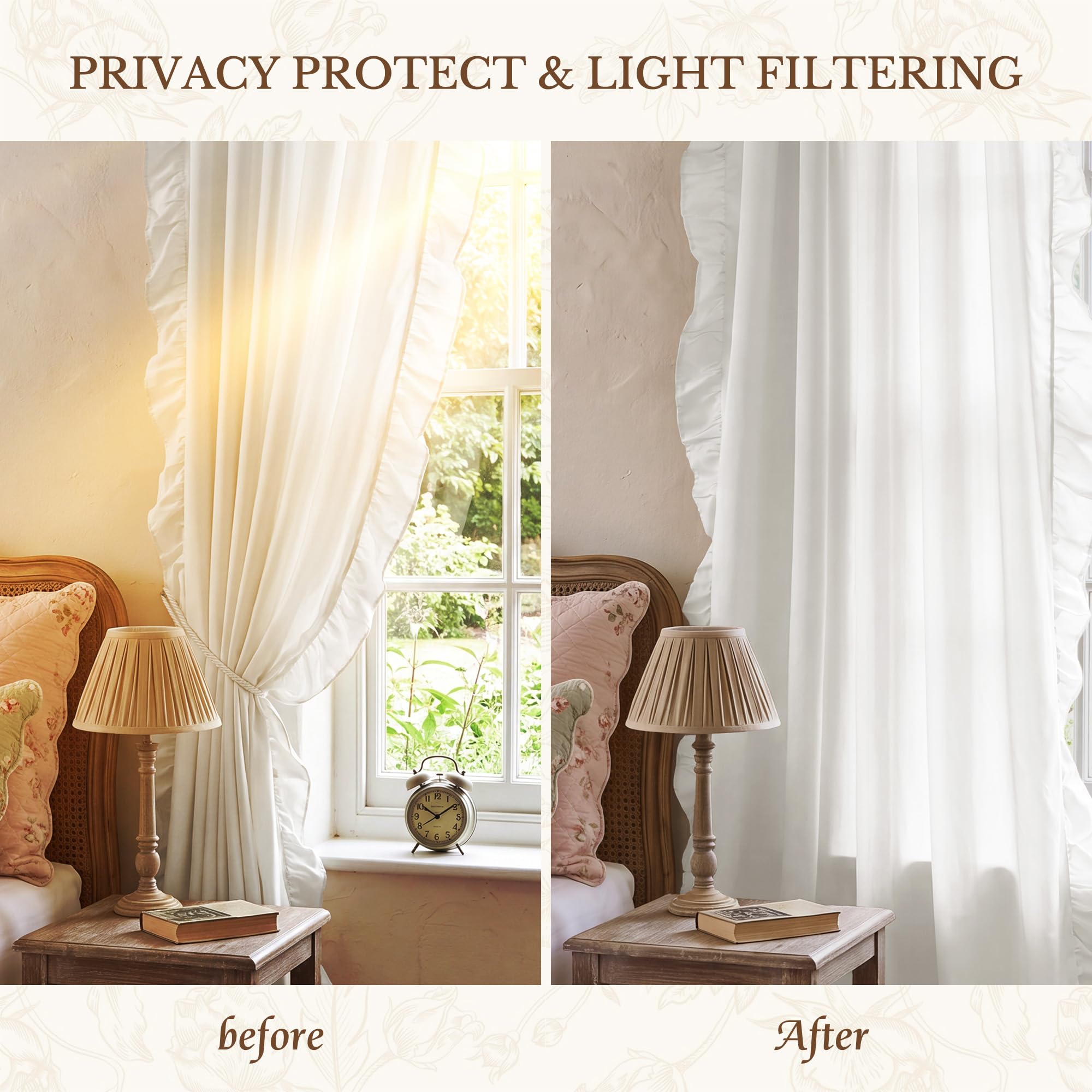 StangH rideaux filtrant la lumière pour protection UV et luminosité douce