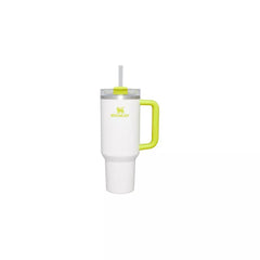 Stanley vue avant 40 oz Frost/Electric Yellow montrant la capacité et la finition durable