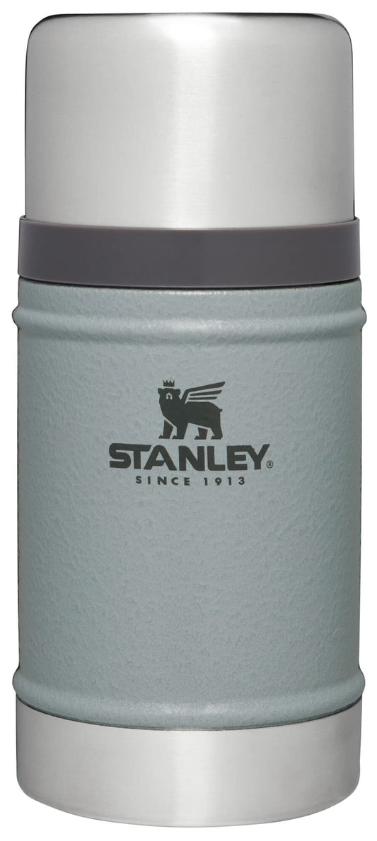 STANLEY face avant du bocal alimentaire montrant la finition hammertone et robustesse