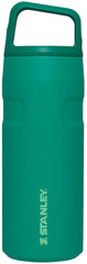 Stanley vue de face de la gourde 16 oz montrant la forme et le bouchon pratique