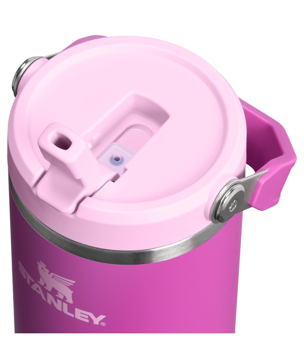 STANLEY couvercle Flip Straw 2.0 gros plan montrant mécanisme étanche et rapidité