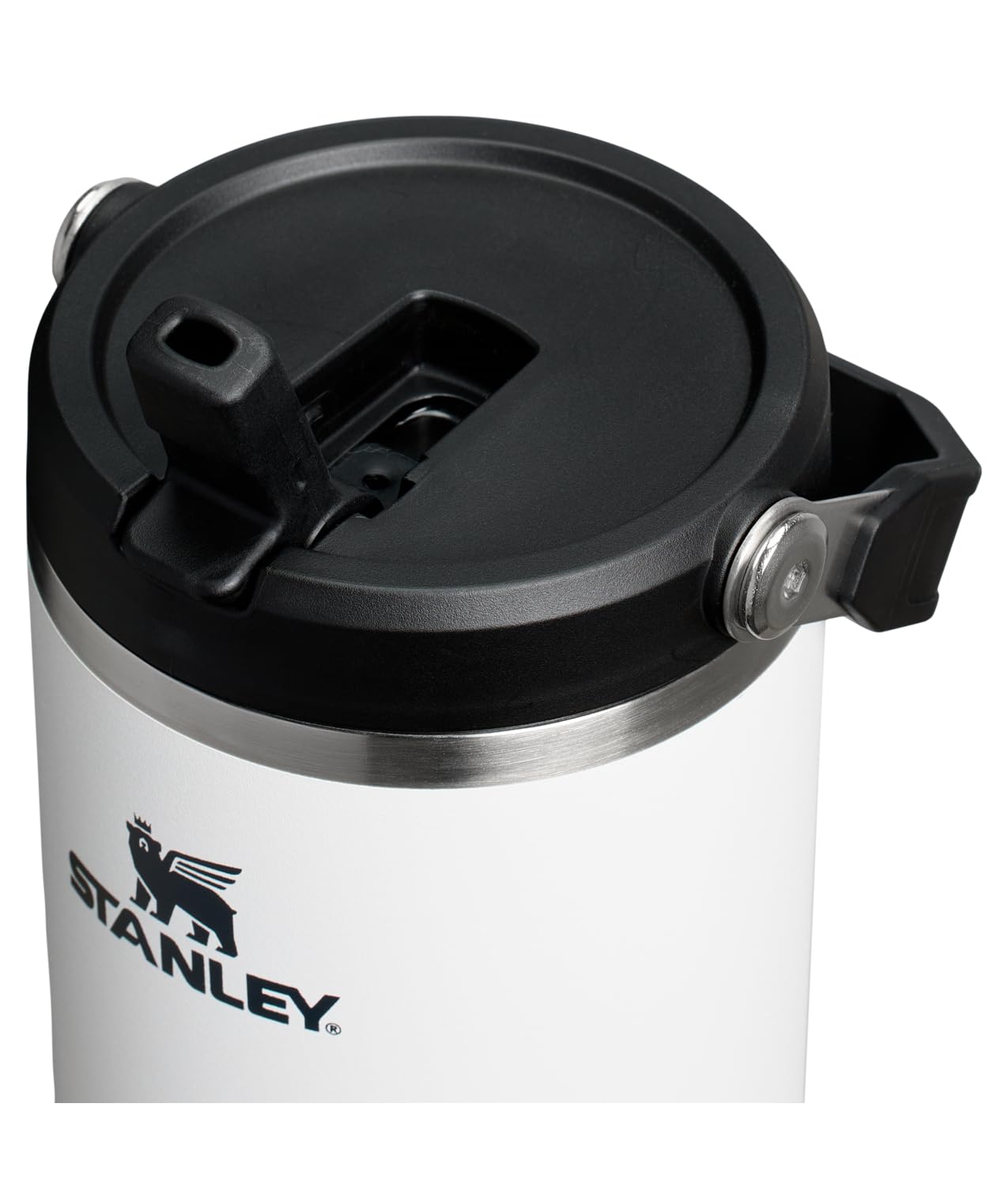 STANLEY IceFlow 2.0 gros plan sur le bec Flip Straw pour une hydratation rapide