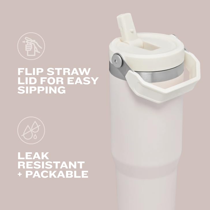 STANLEY tumbler placé dans un porte-gobelet de voiture pour un usage quotidien