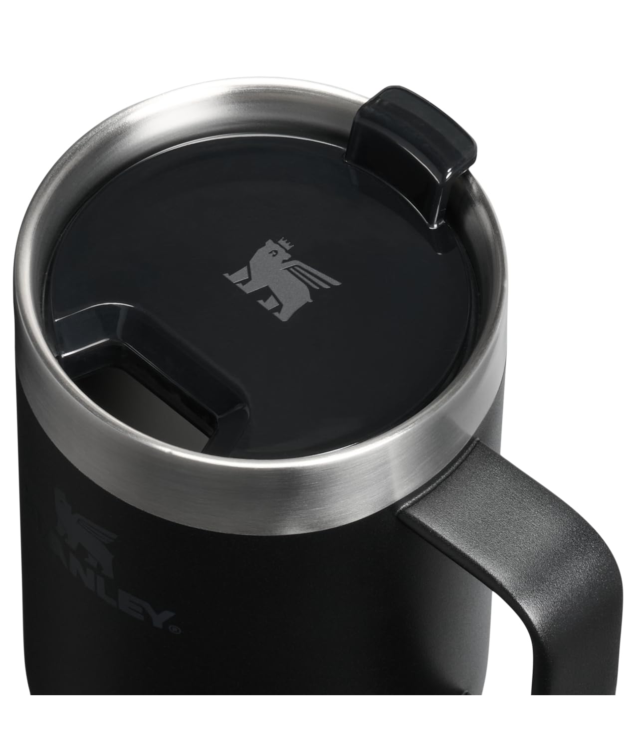 STANLEY gros plan acier inox recyclé 18/8 montrant durabilité