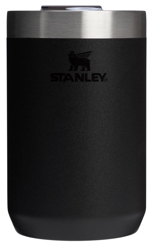 STANLEY mug face avant noir montrant design robuste et portabilité