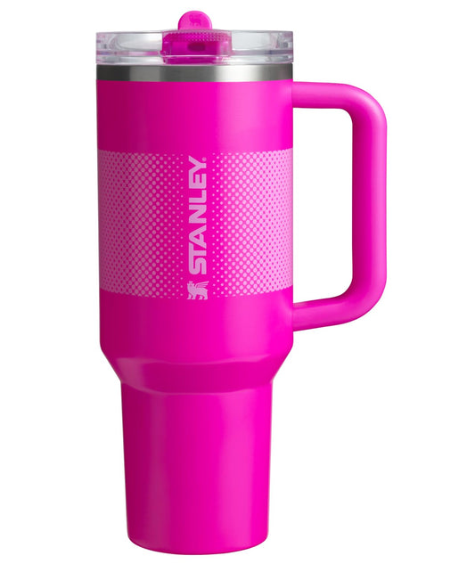 STANLEY vue face du tumbler montrant design Vivid Violet Fade et robustesse