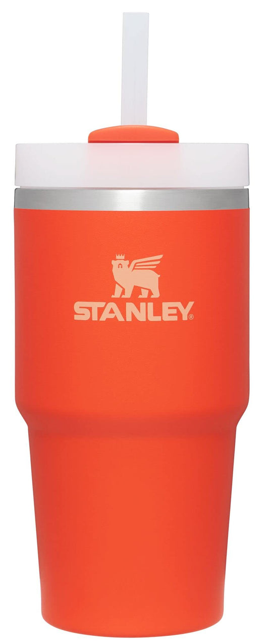 STANLEY Quencher vue de face montrant la couleur Tigerlily et maintien thermique