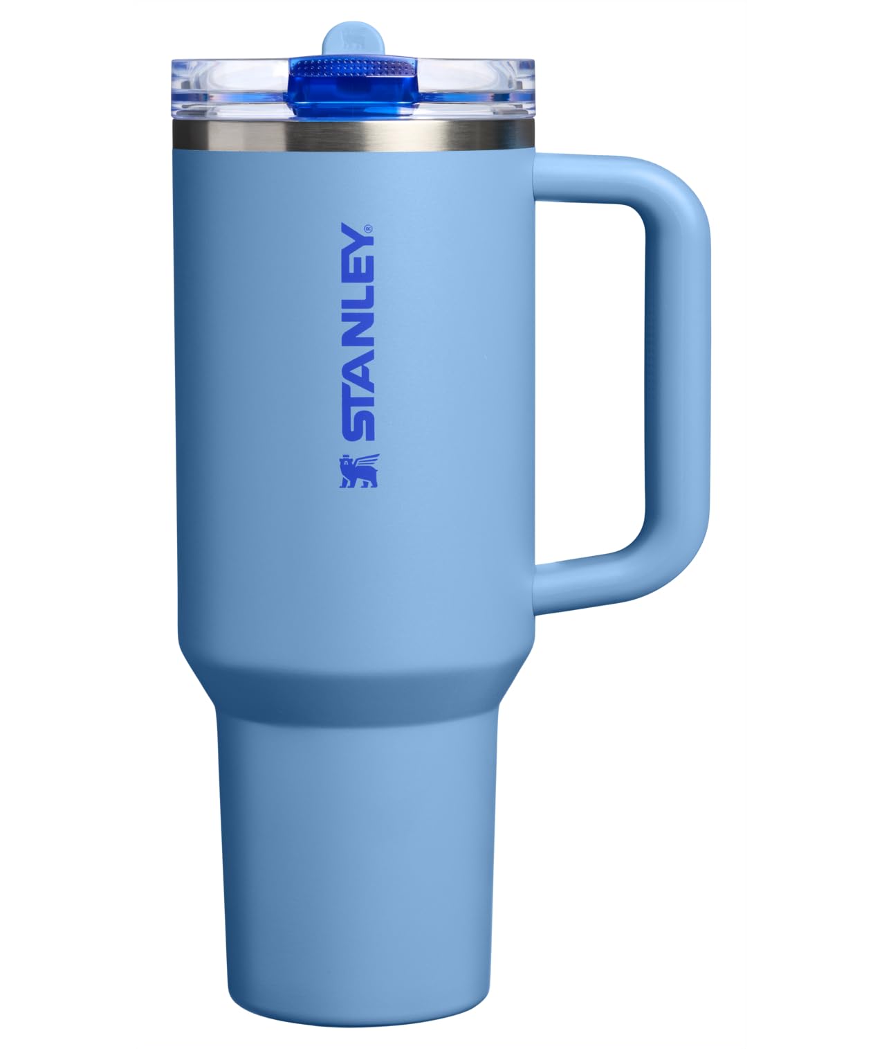 STANLEY Quencher vue avant bleu sky montrant la poignée et le design