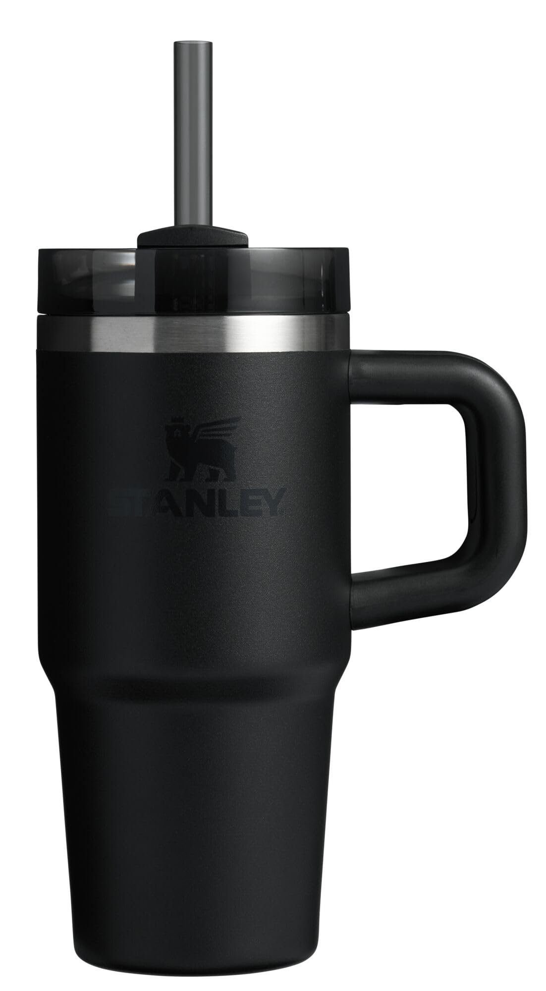 STANLEY gobelet face avant montrant design noir et compacité bénéfique