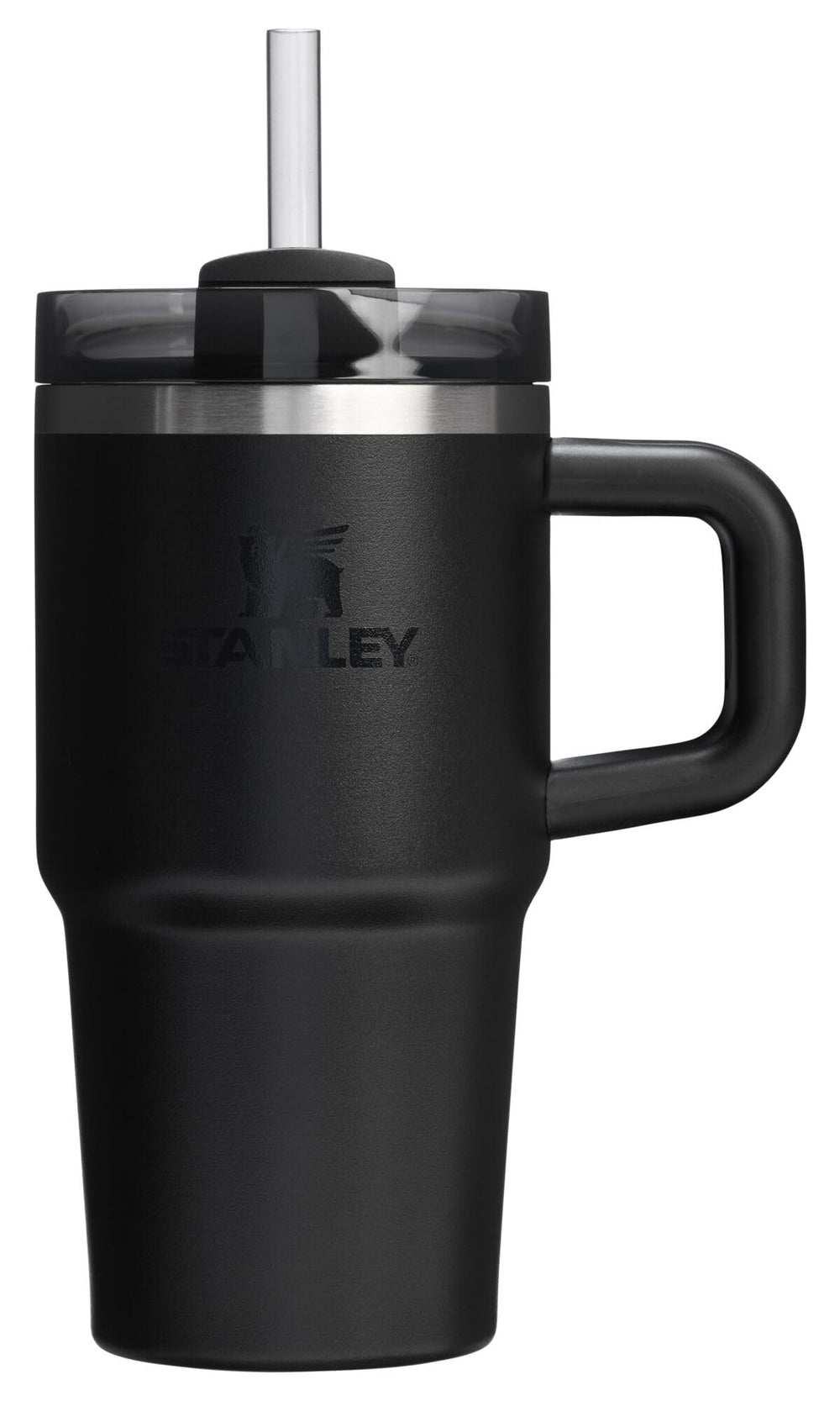 STANLEY Quencher vue avant montrant le design noir et la contenance pratique