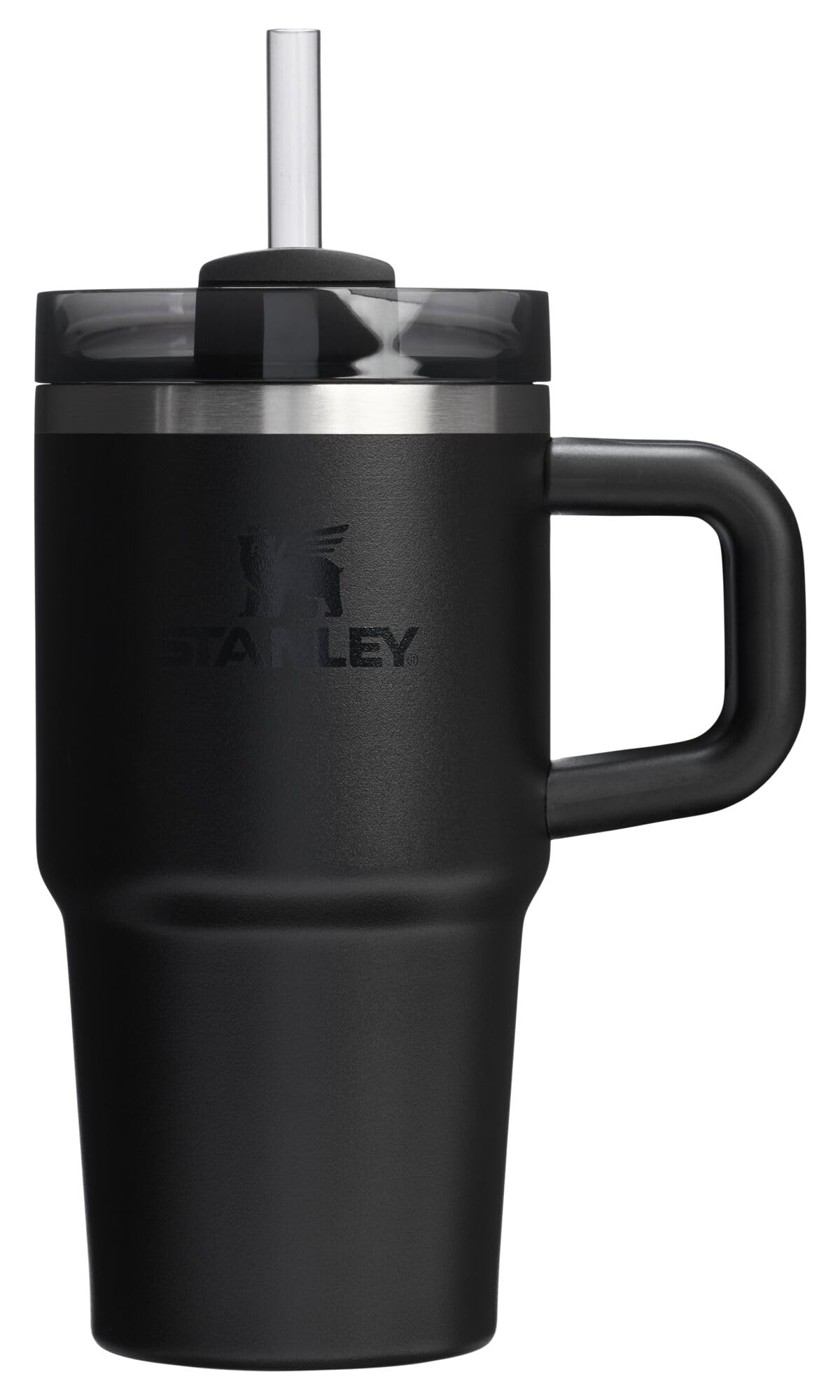 STANLEY Quencher vue avant montrant le design noir et la contenance pratique