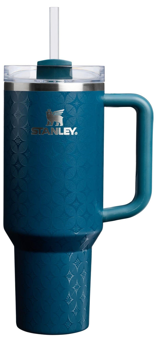 STANLEY Quencher vue avant montrant le motif Ponderosa Star et la capacité