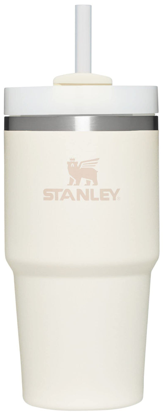 STANLEY Quencher H2.0 devant montrant le design cream et compatibilité porte-gobelet