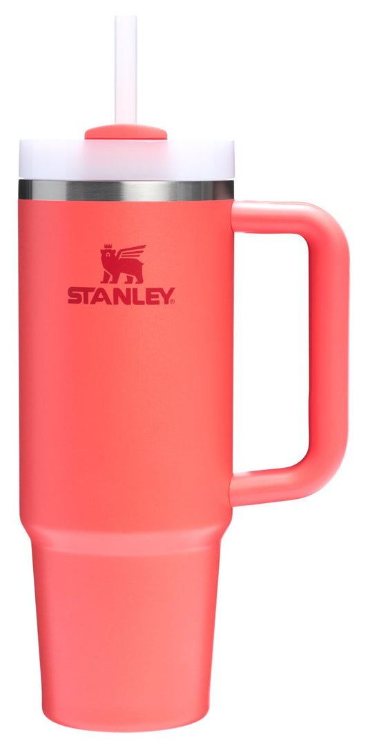 STANLEY Quencher H2.0 face avant Hot Coral montrant finition durable