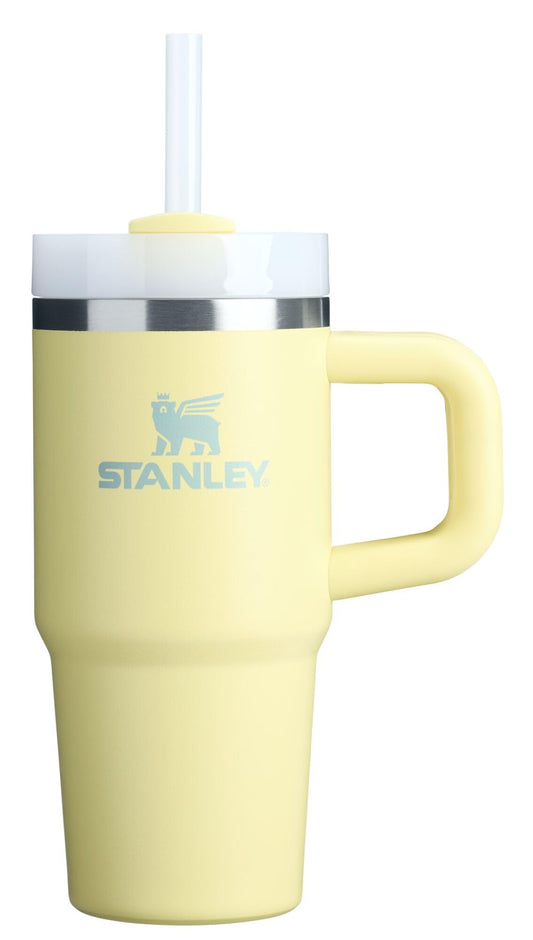 STANLEY Quencher H2.0 face avant montrant couleur Pomelo et poignée pratique