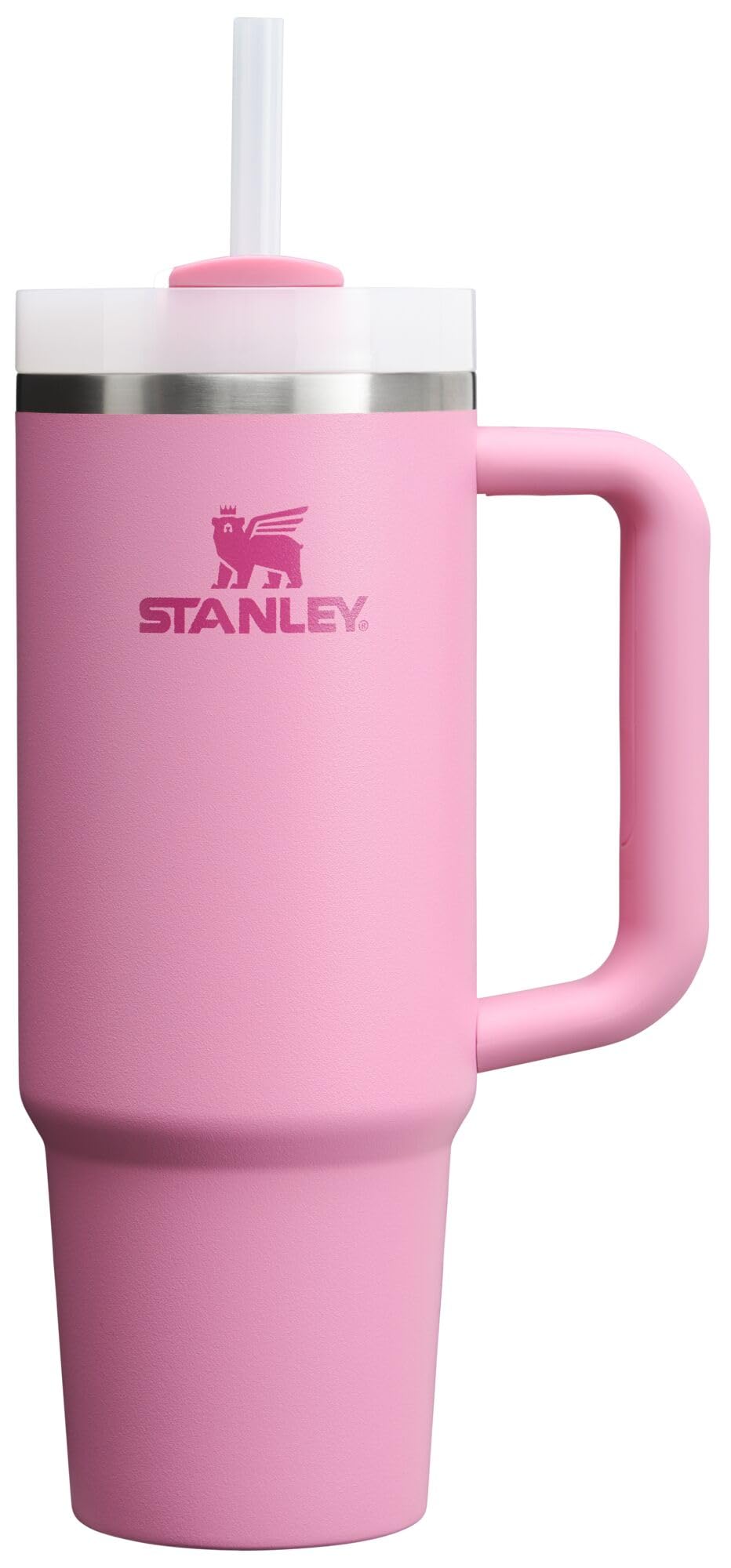 STANLEY Quencher H2.0 vue avant montrant la couleur Peony et la capacité