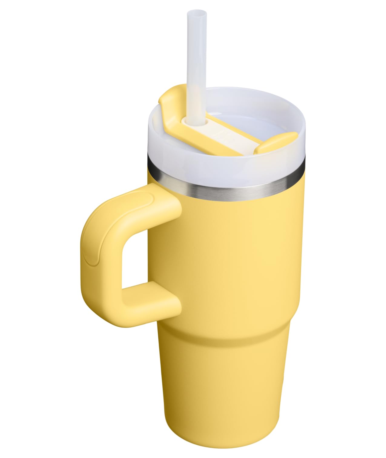 STANLEY Quencher H2.0 couvercle FlowState illustrant les trois positions pour boire selon besoin