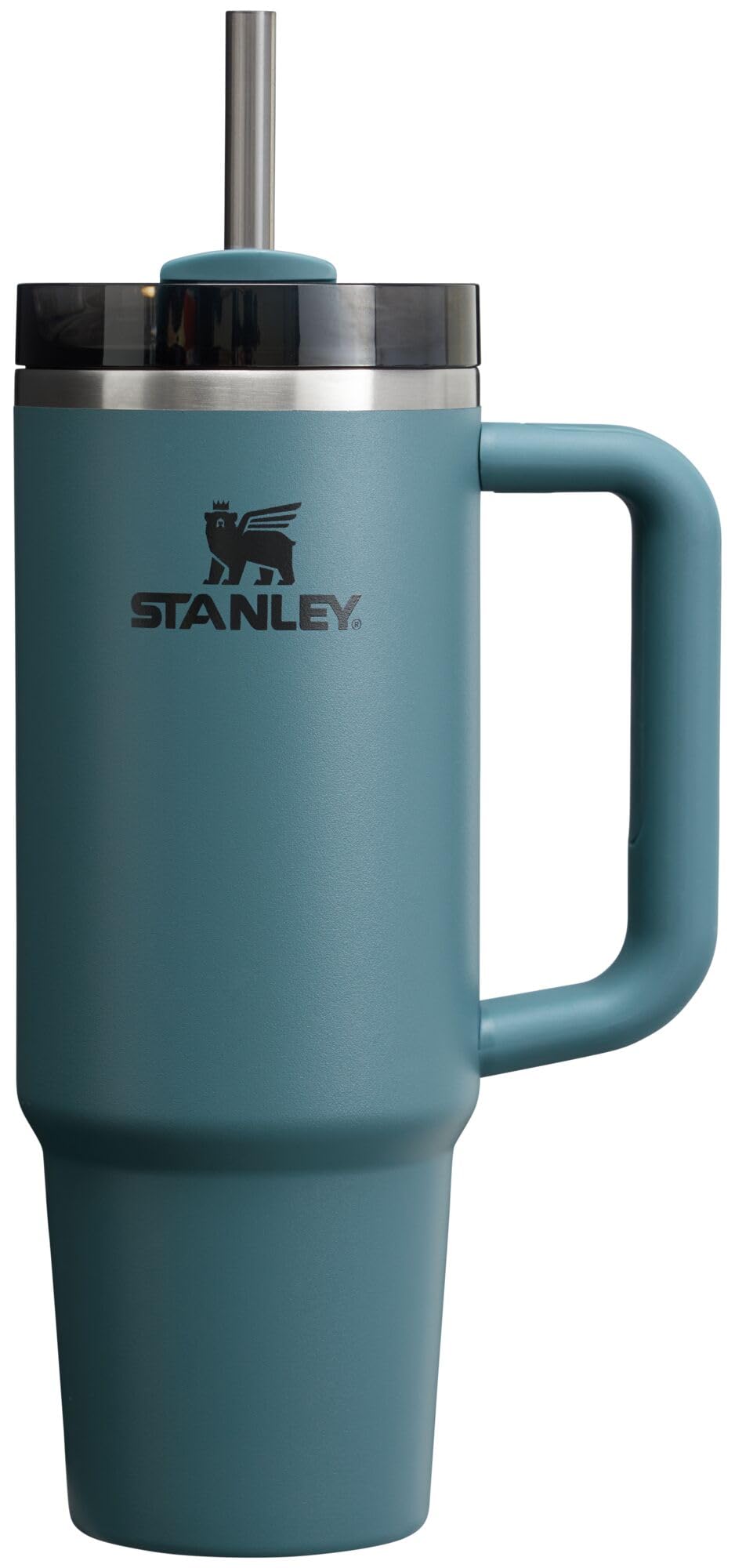 STANLEY Quencher H2.0 face avant montrant la couleur Blue Spruce et la capacité 30 oz