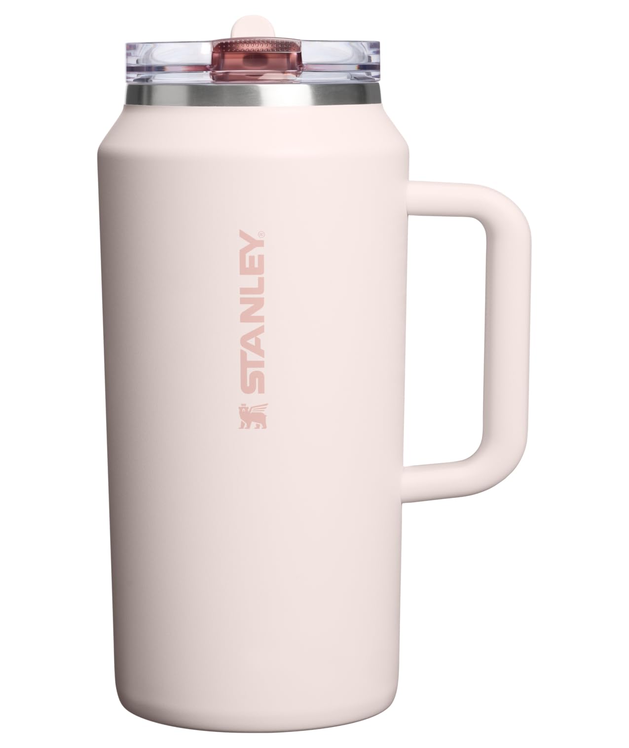 STANLEY Quencher ProTour en Rose Quartz vue frontale mettant en avant capacité et style