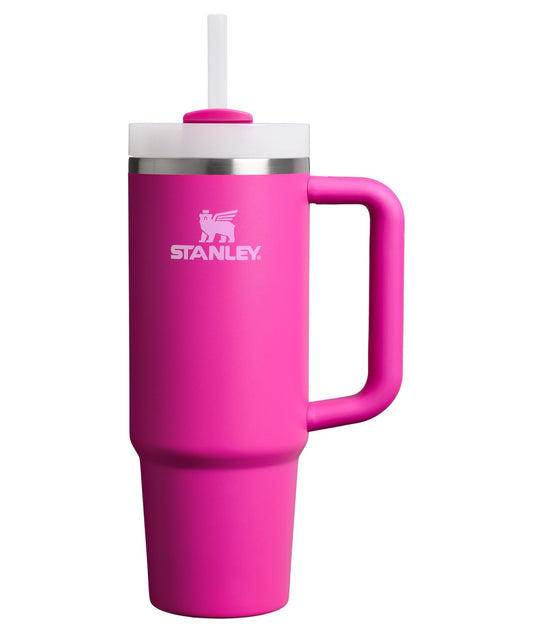 STANLEY face du gobelet Violet Blossom montrant design et poignée utile
