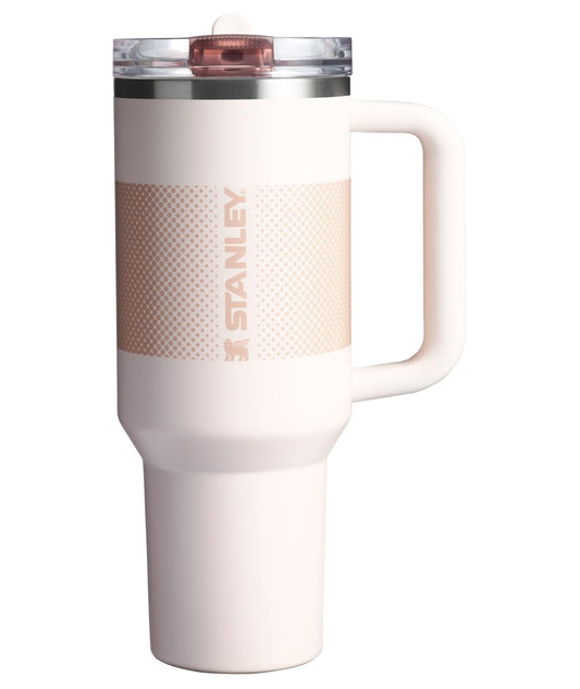 STANLEY vue avant du gobelet Rose Quartz Fade, durable et stylé