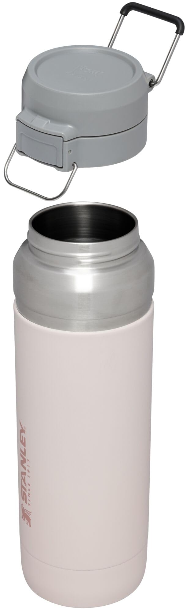 STANLEY Quick Flip GO gros plan acier 18/8 montrant robustesse et durabilité