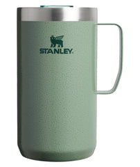 STANLEY tasse face avant montrant design hammertone green et robustesse